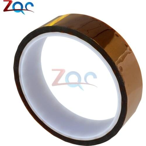 2.5cm 25mm x 30M High Temperature Resistant Heat Adhesive Tape Roll 100ft Polyimide Insulation Thermal Tape Self-adhesive
