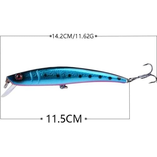 11.62g/11.5cm hot model fishing lures hard bait 10color for choose minnow quality professional minnow depth 1.2m