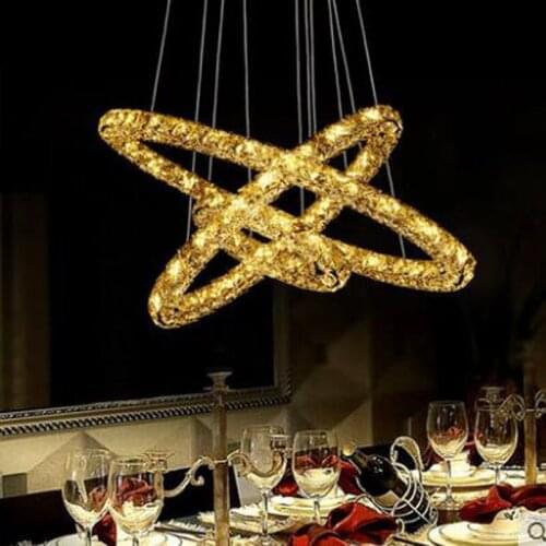 Restaurant lamp chandelier three creative oval modern minimalist led crystal lamp living room staircase chandeliers led fixture
