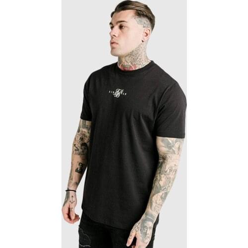 SikSilk Regular Basic Mens T-Shirt Black
