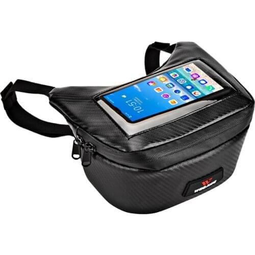 Wosawe Motorcycle Handlebar Bag Waterproof Mobile Phone Touch Screen Storage Bag Tool Bag Electric Car Front Waist Bags