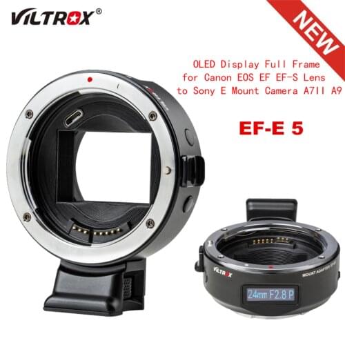 Viltrox EF-E5 Auto Focus Smart Lens Adapter ring OLED Display Full Frame for Canon EOS EF EF-S Lens to Sony E Mount Camera A7II