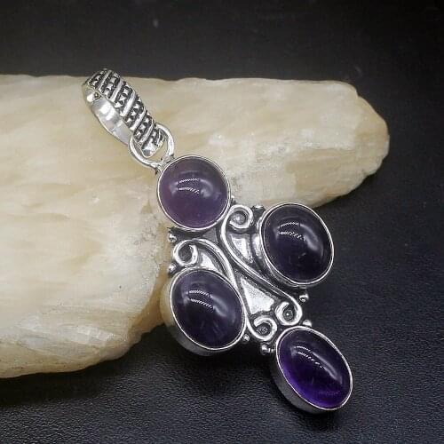 Gemstonefactory Jewelry Big Promotion 925 Silver Purple Charoite Quartz Wonderful Women Ladies Gifts Necklace Pendant 0717