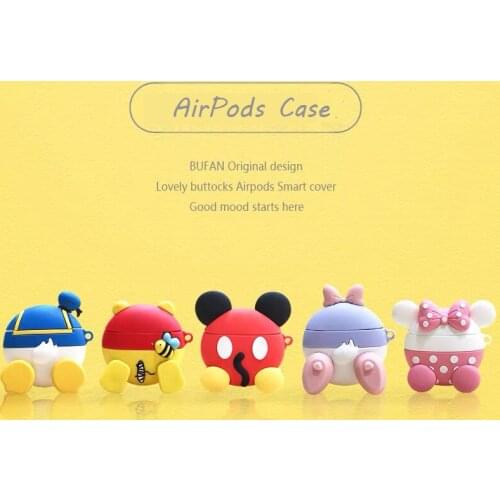 Disney Mickey Donald Duck Anime 2021 Airpods Cute Fun Cartoon Protective Cover Soft Rubber Airpods Pro Earphone Protective Shell