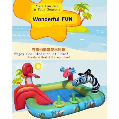 100% Nontoxic Odorless Exported To US Multifunction Inflatable Paddling Pool/Childs Swimming Pool With Spraying Cartoon Animals