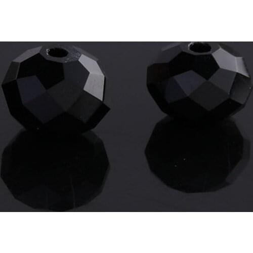 100PCS 8MM Austria Crystal Bead Rondelle Loose Faceted Glass Beads Spacers Beads for Bracelet Jewelry Making