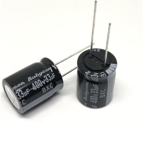 2PCS New and Original Rubycon 400V33UF 16X20MM 33UF 400V BXCSeries Long life low Impedance made in JAPAN