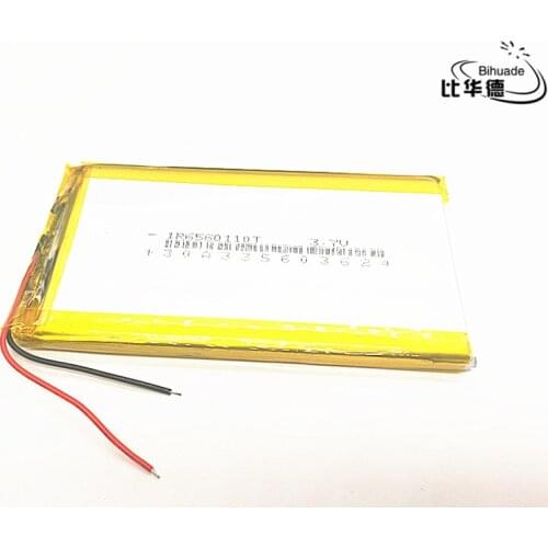 5pcs/lot 3.7V 5000 mAh 6560110 Polymer rechargeable Lithium Li Battery For GPS Tablet PC