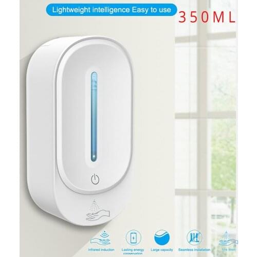 350ml Automatic Soap Dispenser No Drilling Wall-mounted Alcohol Liquid Dispenser Soap For Bathroom Accessories Hand Washing Set