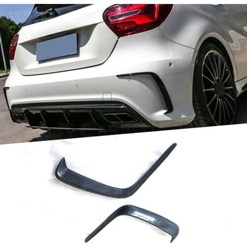 For A Class W176 Carbon Fiber Rear Bumper Spoiler Cover Vent Trim for Mercedes Benz A200 A260 A45 AMG 2014-2017 Not standard