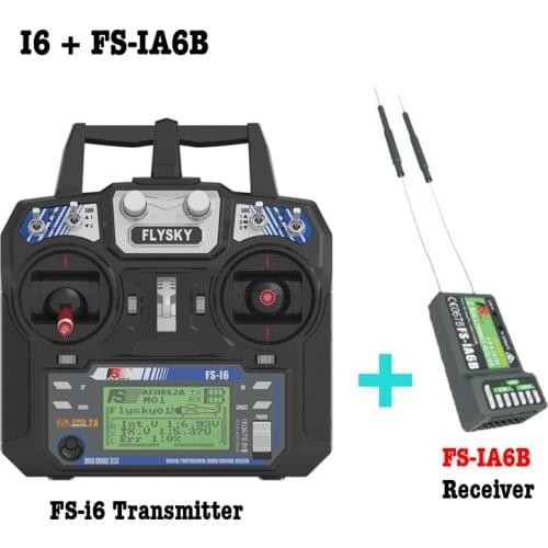 Free shipping Flysky FS-i6 FS I6 2.4G 6ch RC Transmitter with FS-iA6 or IA6B Receiver For RC Helicopter Plane Quadcopter