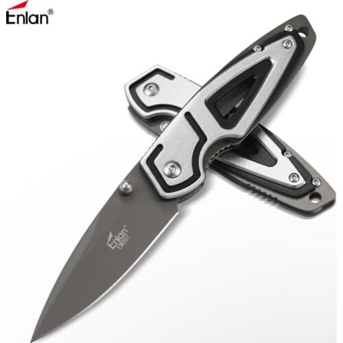 ENLAN Small Folding Knife Tactical Survival Pocket Knives 8cr13mov ,Aluminum Handle Outdoor Hunting Camping Tool Dropshipping