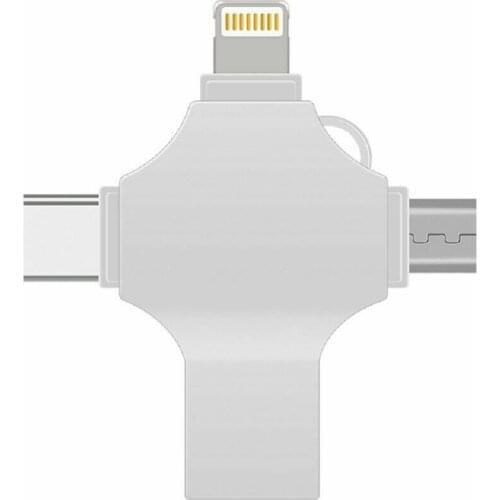 Pendrive iPhone 64GB 4 in 1 OTG USB Flash Drive For iPhone /Type C Device Micro Usb Stick 128gb 256gb HD Flash Memory USB 3.0