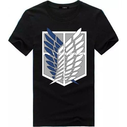 Cosplay Japanese Anime Attack on Titan Cosplay Women Men Short Sleeve Summer Cotton Tees Tops for Male Cosplay Costume