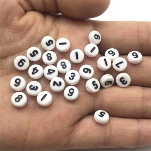 JunKang 300pcs 7mm round white digital jewelry making loose beads DIY handmade accessories wholesale