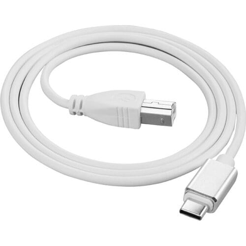 Lightning to USB-B to Type-C Cable USB Type-C Adapter For Printers MIDI Keyboard Converter Cable 1M