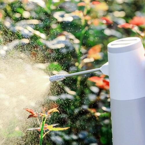 Watering Spray Pot Household Rotating Nozzle Portable Useful Electric Large Capacity Automatic Pressure Wooden Handle Water Can