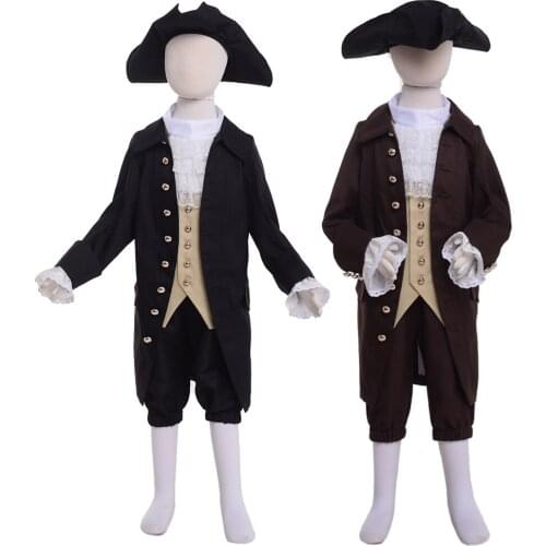 Kids Boys Theater Halloween Cosplay Costumes Set President Outfit