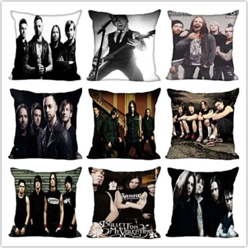 Custom Bullet For My Valentine Square Pillowcase Custom Zippered Bedroom Home Pillow Cover Case 1pcs custom 40x40cm