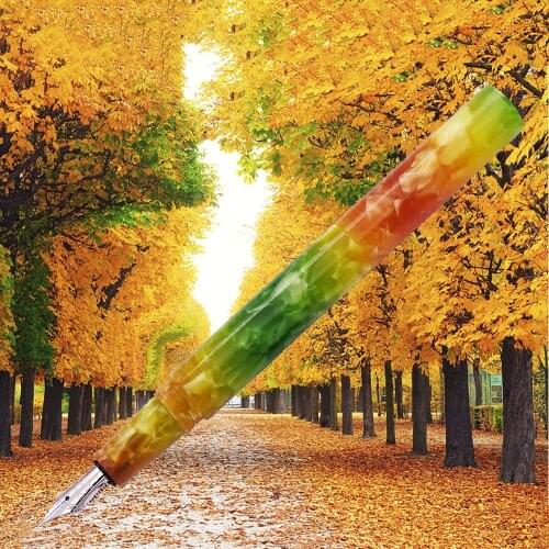 New Wanwu Creative Celluloid Mini Glass Dip Pen & Fountain Pen Dual-Use Pocket EF/F/Small Bent Nib Colorful Pen & Box Gift Set