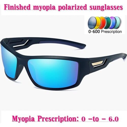 NEW Prescription Myopia Polarized Sunglasses Men Women 0 to-600 Minus Degree Optical Mens Sports Unilateral Sun Glasses Male NX