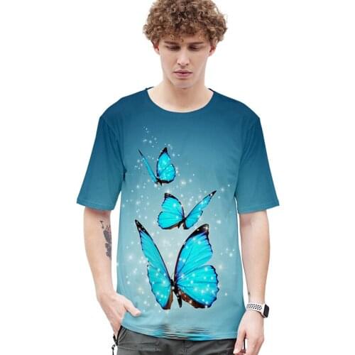New Fashion 3d T Shirt Print Butterfly Costume Fashion Casual Hip Hop T-shirt Men Women Short Sleeve 3D T-shirts Tee Shirt Tops
