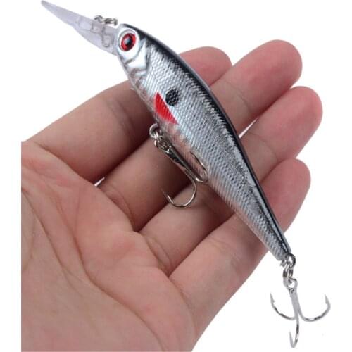 New Arrive 1PCS Minnow Fishing Lure Hard Artificial Bait 3D Eyes 10cm 9.2g 8 colors Available Fishing Wobblers Crankbait Minnow