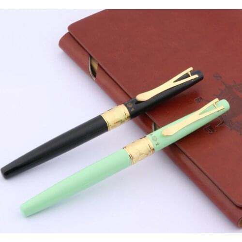 WINGS GOLDEN Metal F Nib Finance Fountain Pen