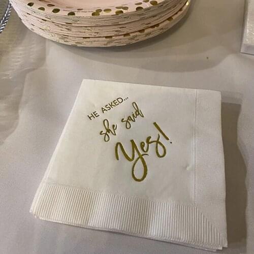 Personalized Napkins Napkins Wedding Cocktail Beverage Paper Anniversary Party Monogram Custom Luncheon Wedding Logo Honeymoon