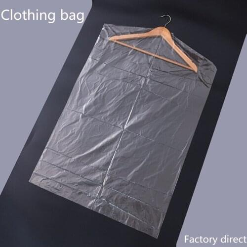 10pcs/Lot Plastic Transparent Dust Cover Garment of Clothes Hanging Pocket Storage Bag Wardrobe Hanging Clothing clothes shop