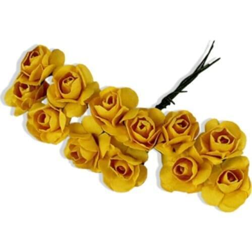 Wedding Candy Dark Yellow Paper Rose 144 Pcs Baby Shower Favors Decoration Material хна для мехенди henna bride veil welon