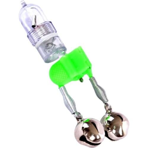 LED Fishing Rod Bite Alarm Bells Ring Fishing Lures Accessory Red Light Alerter Outdoor Fish Tools Fishing Bait Alarm Tackle