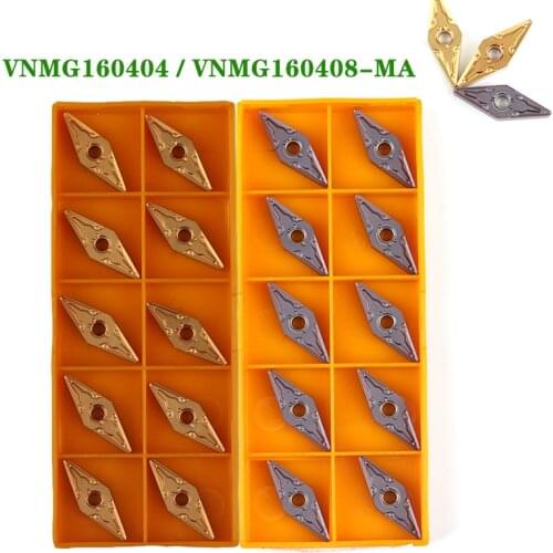 10pcs VNMG160404 VNMG160408 MA VP15TF UE6020 US735 Carbide Insert Lathe Turning Tools CNC VNMG Blade Metal Cutting for P.M.K