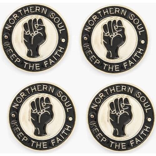Lots 5pcs Northern Soul Keep the Faith Lapel Hat Tie Pin Badge - Brand New Black NS Gift Fans Gifts Jewelry 2X 2 CM