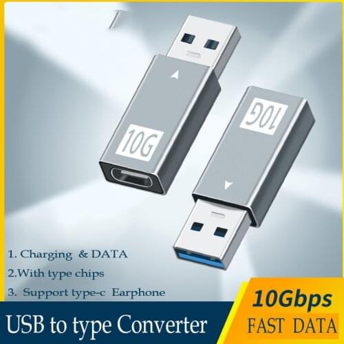 Hight speed 10Gbps Type C Adapter USB C to USB3.0 A Male OTG Charging & Sync Converter for Mobile Phones Laptops Tablets aqjg