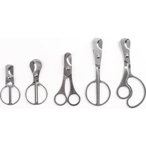 1Pcs Double Blades Stainless Steel Silver Cigar Cutter Gadgets Zigarre Cutter Knife Cuban Cigars Scissors