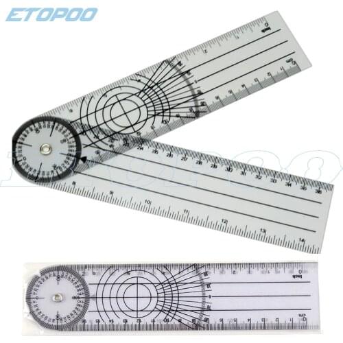 1PCS Userful Multi-Ruler 360 Degree Goniometer Angle Medical Spinal Ruler CM/INCH Spinals Goniometer Angle Spinal Ruler