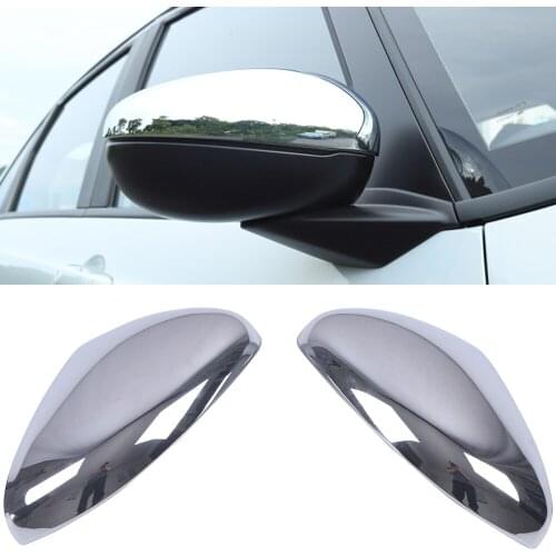 Car Styling 2PCS ABS Chrome Side Rearview Mirrors Decoration Cover Trim for Honda Fit Jazz GR 2020 2021 Accessories