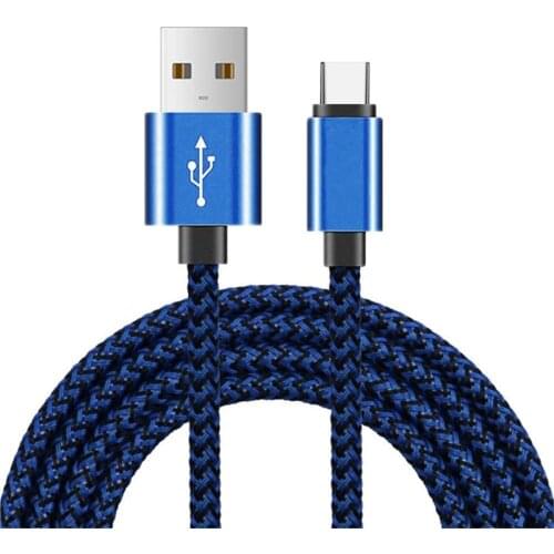 2A Fast Charging Data Cable For Samsung Galaxy S8 S10 S21 A12 A20 A30 A50 Xiaomi Huawei Type-C USB Fast Charger Nylon Braid Cord