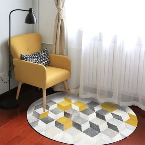Nordic style geometric pattern Round Carpets For Living Room Bedroom Rugs And Carpets home Decor Floor Mat Coffee Table Area Rug