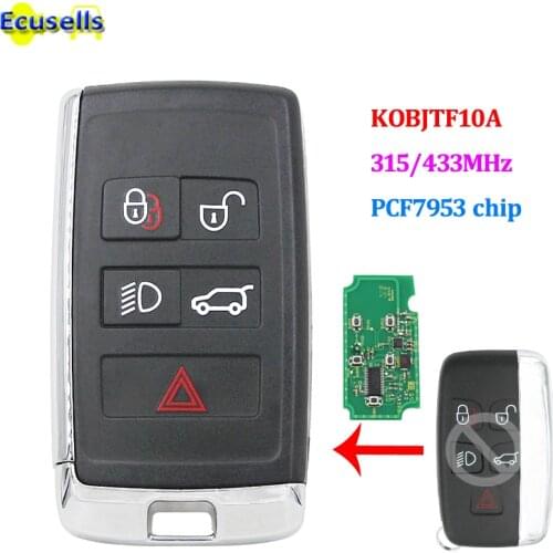 Modified Smart Remote Key Fob 315MHz Or 433MHZ 7953 chip for Land Rover LR2 LR4 2012-2015 Range Rover Evoque Sport KOBJTF10A
