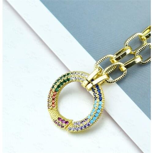 Fashion Multiple Styles Can Open Pendant Necklace with AAA Zircon for Women/Men Jewelry Chunky Chain Choker Gift 1PCS