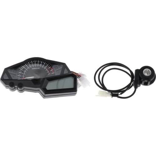 Motorcycle LED Backlight Signal Light Odometer Speedometer Gauge 0-199 km/h