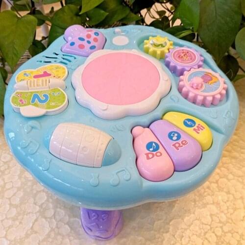 3-6-12 Months Baby Music Toys Childrens Intellectual Baby Learning Table Sit to Stand Activity Desk
