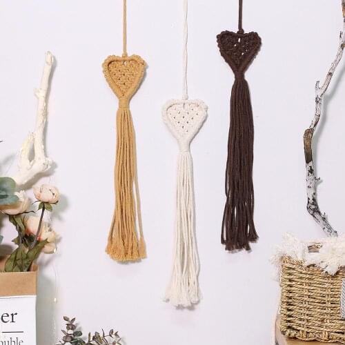 Love Macrame Wall Hanging Small Boho Decor Hand Tapestry Wall Dorm Room College Cute Tapestry Party Gift