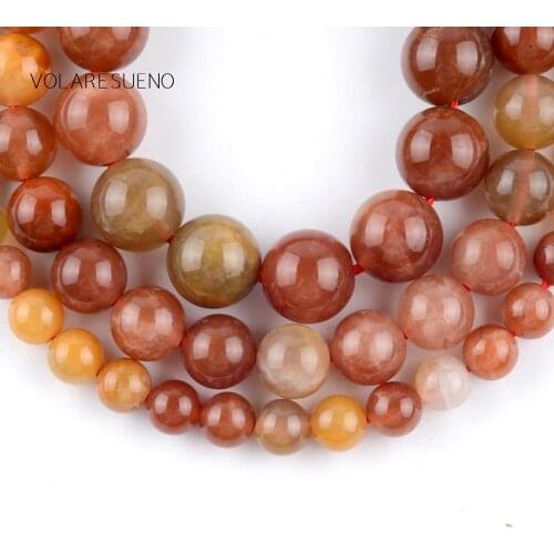 Natural 3A Red Jaspers Stone Round Loose Beads For Jewelry Making 6-10mm Spacer Beads Fit Diy Bracelets Necklace Accessory