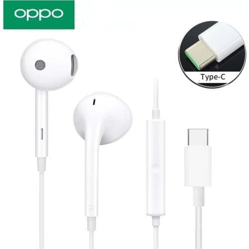 OPPO MH135 Earphone With Microphone TYPE-C Plug For Reno r15 r17 FIND X A1 A3 A5 For Samsung