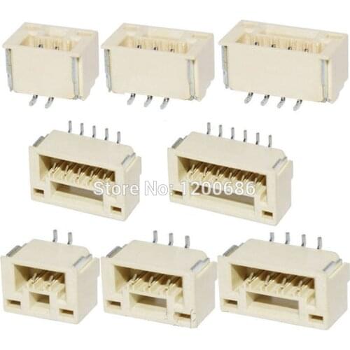 JST GH Series 1.25 1.25MM male Right Angle 90 degree SMD Connector Terminal Socket 2 3 4 6 10-Pin Connector Plug