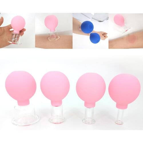 Rubber Vacuum Cupping Glasses Massage Body Cups Anti Cellulite Cans Face Massage Vacuum Jar Medical Chineses Therapy Cupping 1PC