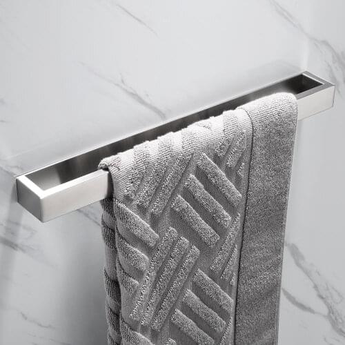 Self-Adhesive Towel Rail without Drilling Guest Towel Holder Stainless Steel 40 cm